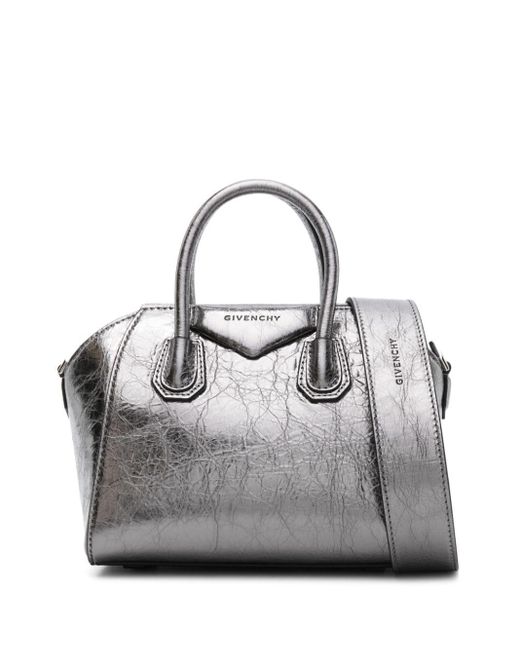 Mini sac à main Antigona Toy Givenchy en coloris Gray