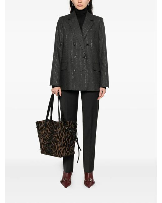 Zadig & Voltaire Gray Double-Breasted Blazer