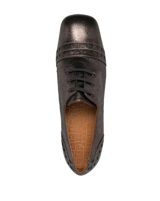 Chie Mihara Brown Ikane Perforated-Detail Oxford Shoes
