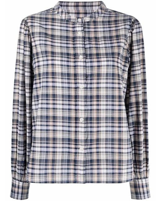 Woolrich Blue Plaid Check-Print Shirt