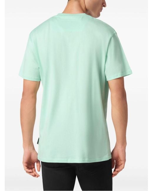 Philipp Plein Green Patch-Detail T-Shirt for men