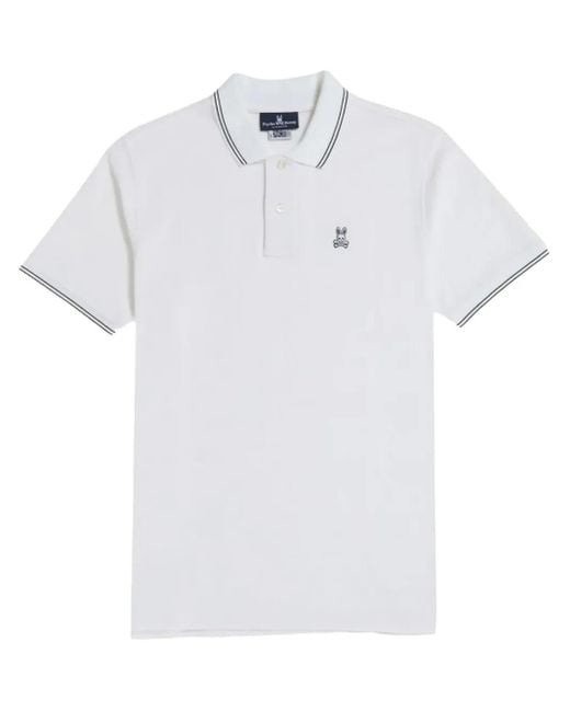 Psycho Bunny White Logan Polo Shirt for men