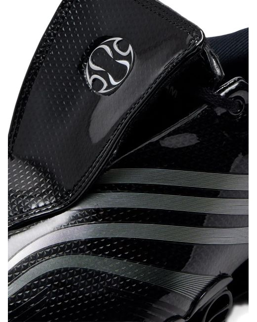 Adidas Black Megaride F50 Stripes-Detail Sneakers