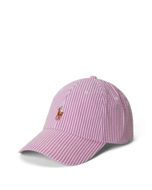 Polo Ralph Lauren Purple Seersucker Baseball Cap for men