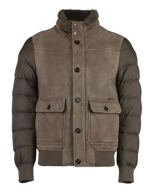 Moorer Brown Fantoni Padded Jacket for men