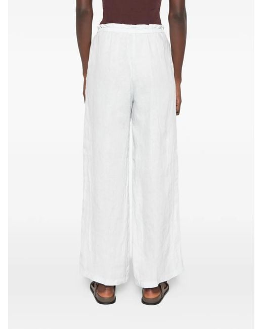 James Perse White Linen Trousers