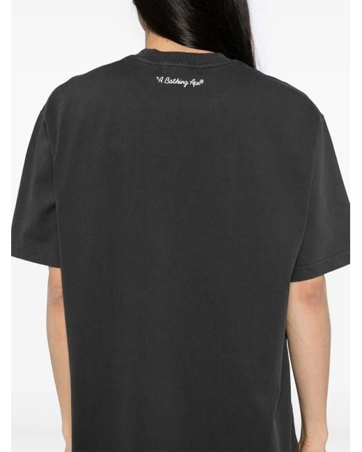 A Bathing Ape Black Logo-Print T-Shirt for men