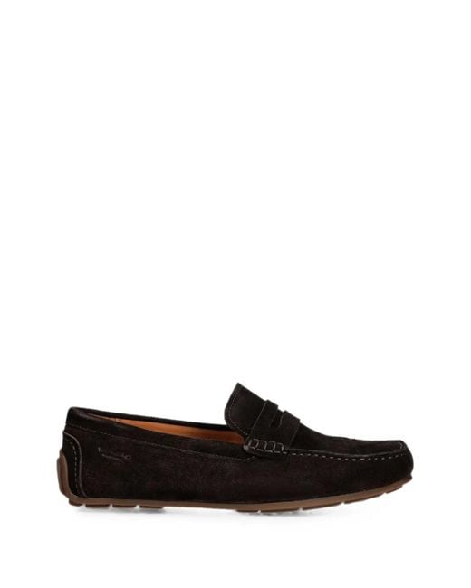 Vagabond Black Lorenzo Suede Penny Loafers for men