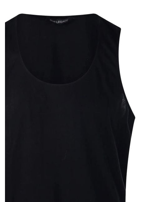 Our Legacy Black Round-Neck Tank Top for men
