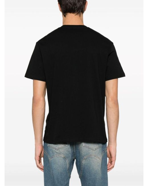 T-shirt con applicazione di Just Cavalli in Black da Uomo