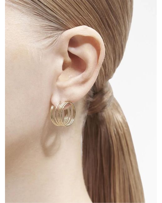 Shihara Metallic 18Kt Stack Hoop 02 Earring