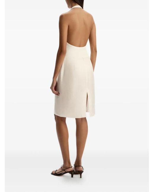 12 STOREEZ Natural Silk Pencil Midi Skirt