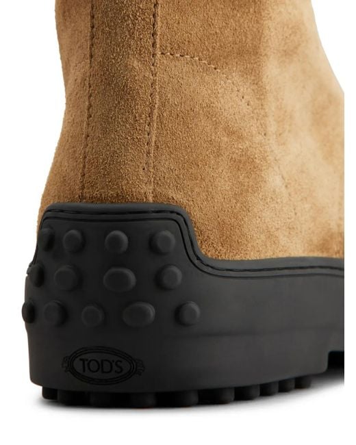 Tod's スエード コンバットブーツ Brown