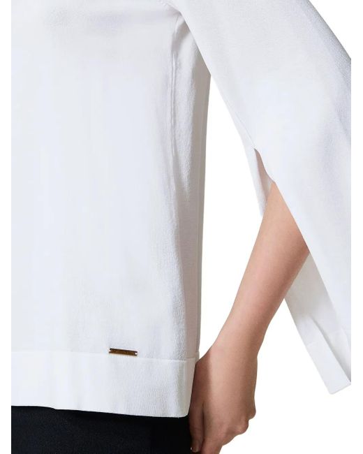 Twinset White Knitted Sweater