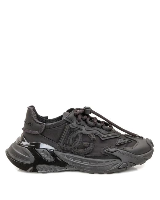 Dolce & Gabbana Black Sneakers Mit Logo-Patch