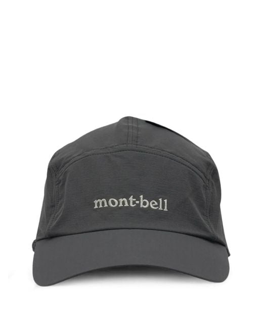 Montbell Gray Stretch O.D. Logo-Embroidered Panelled Cap for men