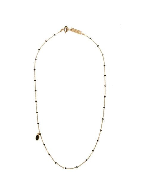 Isabel Marant White Bead-Embellished Pendant Necklace