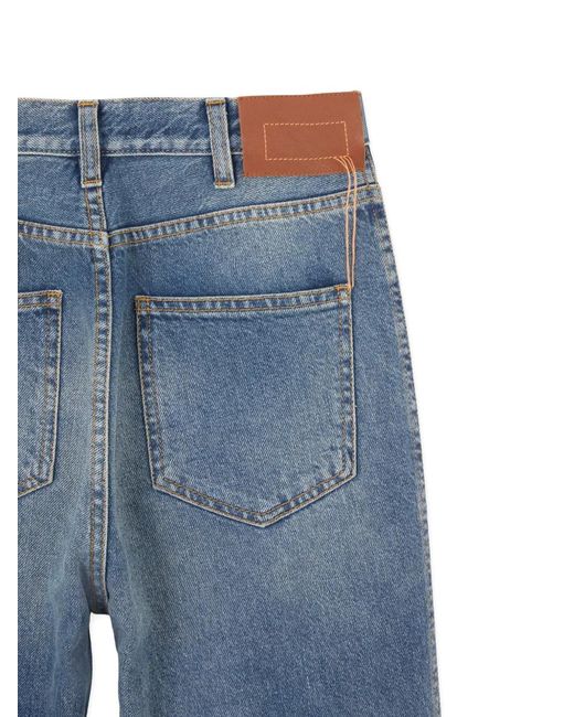 Fortela Blue Patch-Pockets Bootcut Jeans