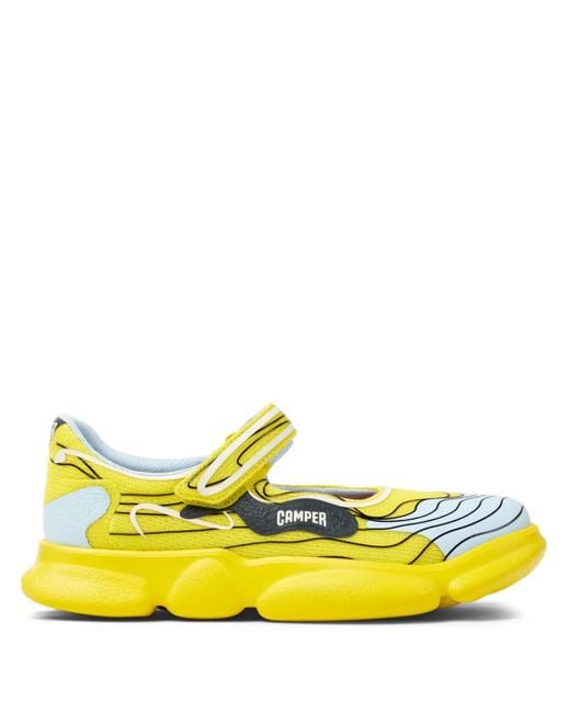 Camper Yellow Karst Ballerina Shoes