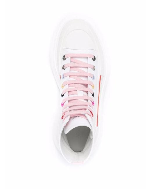 McQueen White Tread Slick High-top Sneakers
