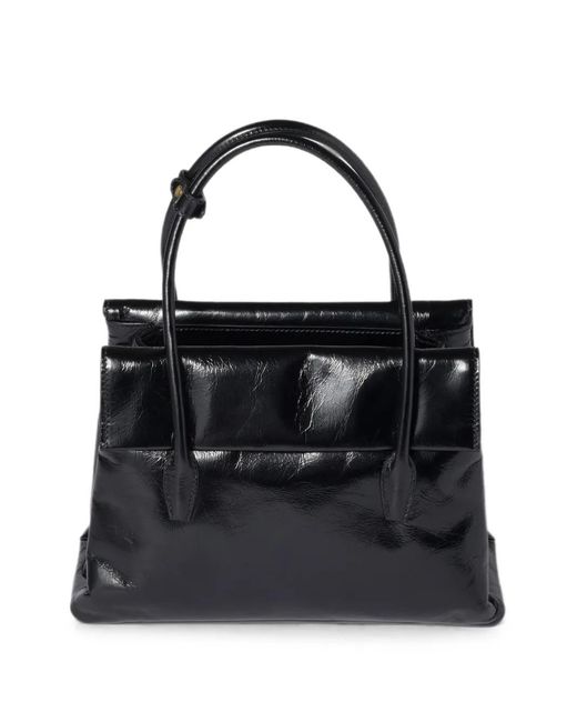 Miu Miu Black Borsa A Mano Vitello Shine