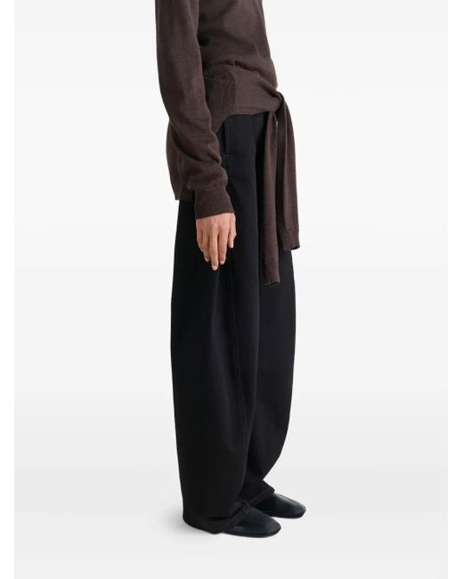 Lemaire Black Slip-On Square-Toe Loafers