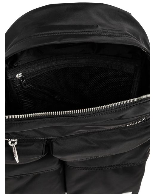 DIESEL Black Multiple Pockets Logo Backpack
