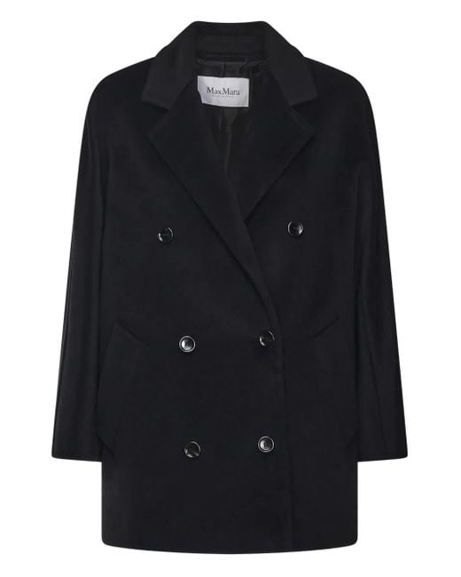 Max Mara Jas Met Dubbele Rij Knopen in het Black