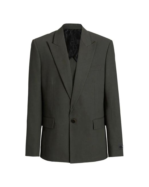 Balmain Black Cotton Twill 1-Button Jacket for men