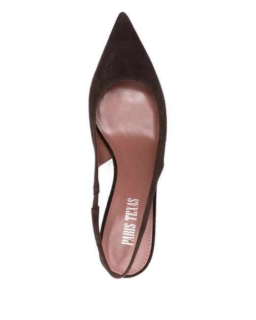Paris Texas Brown 75Mm Slingback Pointed-Toe Sandals