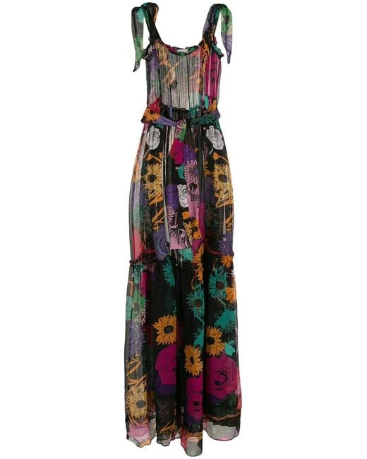 Amir Slama White Semi-Sheer Silk Maxi Dress