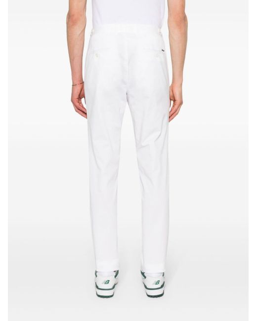 Pantalon chino en coton à coupe slim Boss pour homme en coloris White