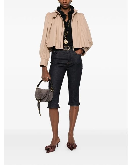 Chloé Natural Zipped Bomber Jacket
