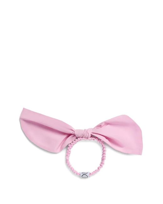 Patou Pink Bow Scrunchie