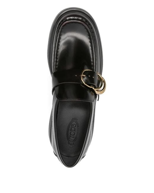 Tod's Black Loafer mit Plateau