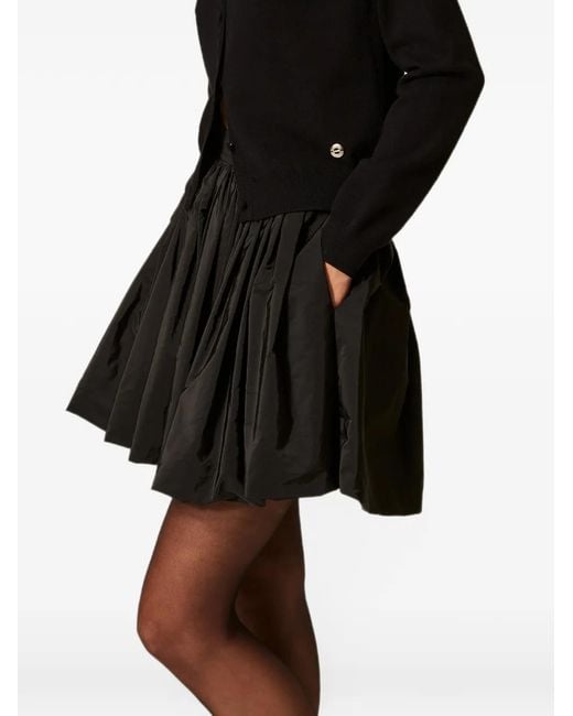 Twinset Black Taffeta Balloon Skirt