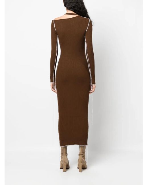 Vestido midi con aberturas Julfer de color Brown
