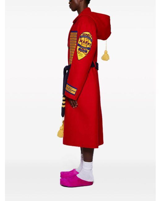 Marni Red Double-breasted Wool Coat for men