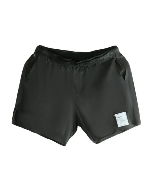 Satisfy Black Techsilk 8" Double-Layer Shorts for men