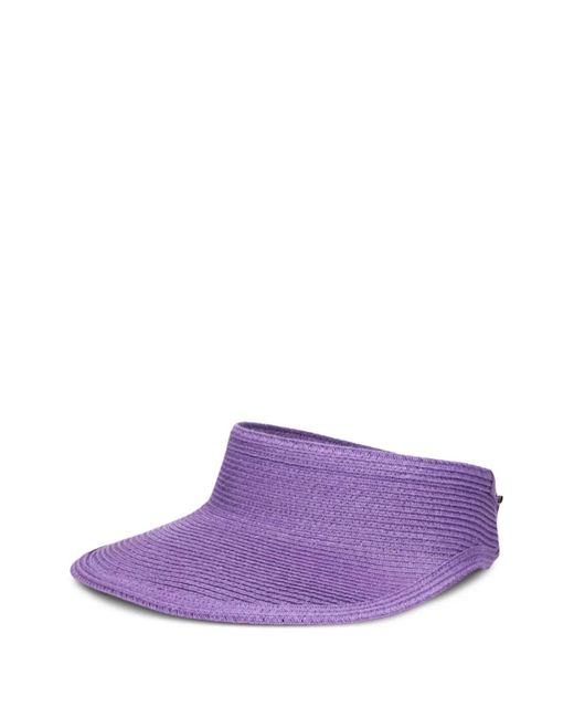 Borsalino Purple Woven Wide-Brim Visor