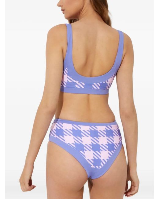 Beach Riot Blue Isle Pearl-Button Bikini Top