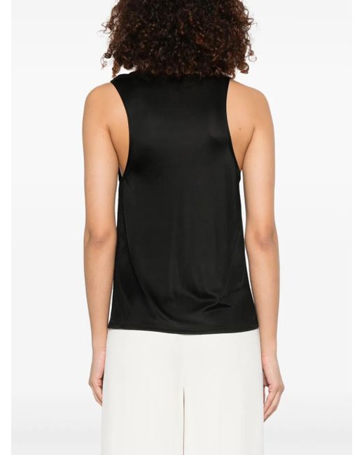 Elisabetta Franchi ロゴブローチ タンクトップ Black