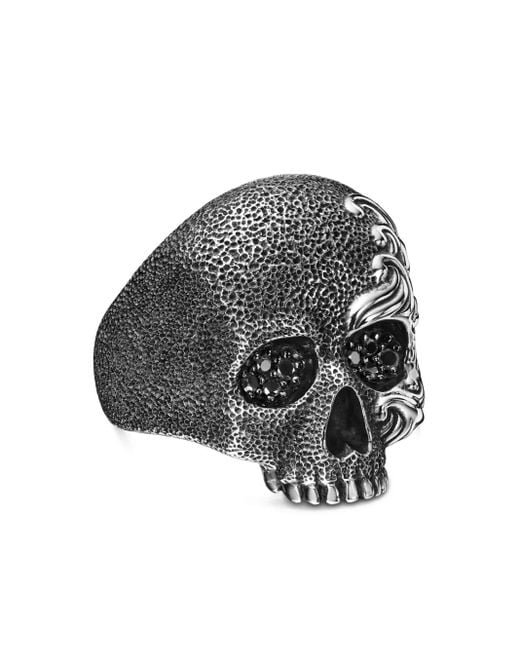 David Yurman Waves Skull Ring Aus Sterlingsilber Mit Diamanten 24Mm in Multicolor für Herren
