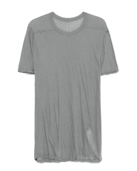 Camiseta Level T con abertura lateral Rick Owens de hombre de color Gray