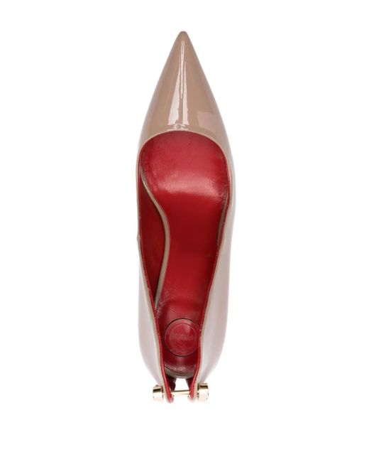 HARDOT Pink Supreme Ass Metallic-Heel 101Mm Patent-Finish Pumps