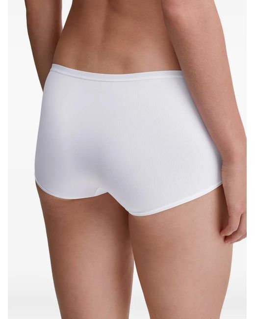Calida White Seamless-Edge Briefs