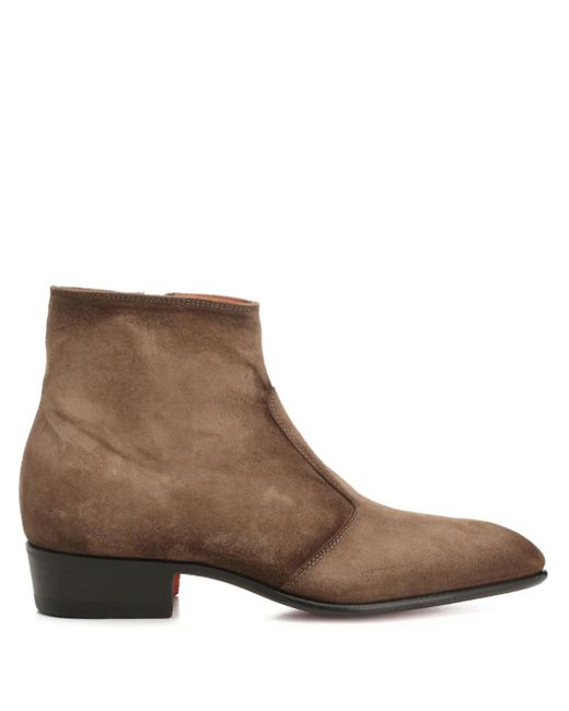 Santoni Brown Adrian Ankle Boot for men