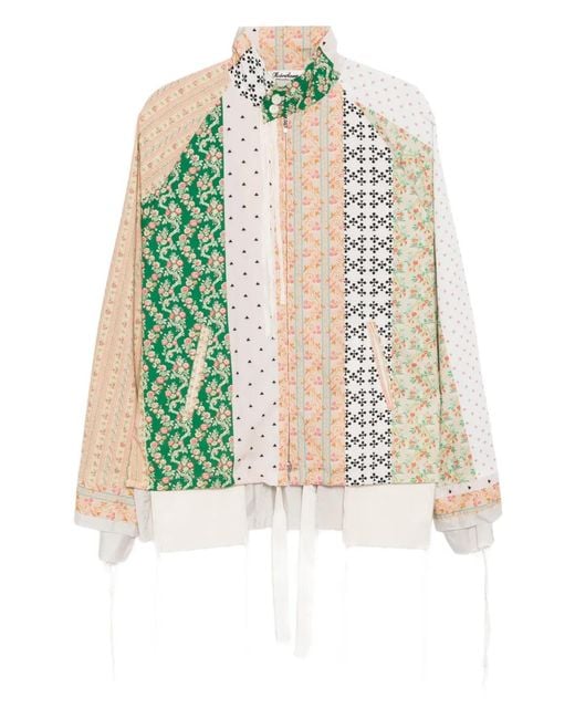 Midorikawa White Floral-Print Jacket for men