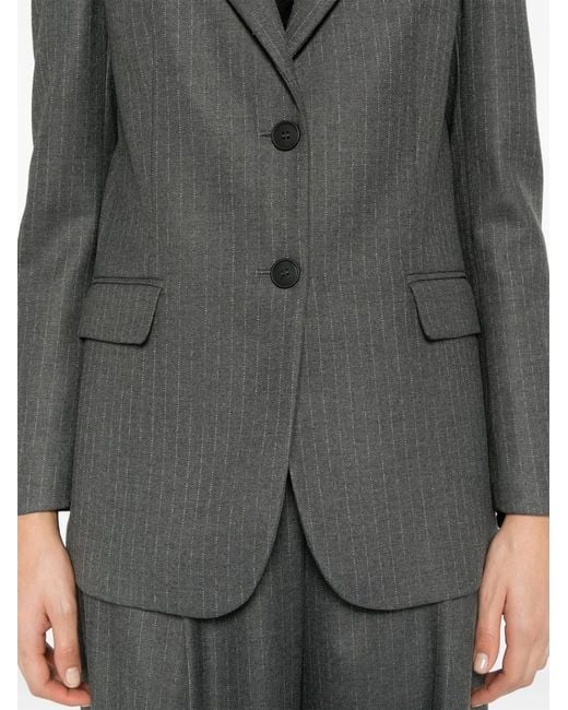 DR. HOPE Gray Pinstriped Blazer