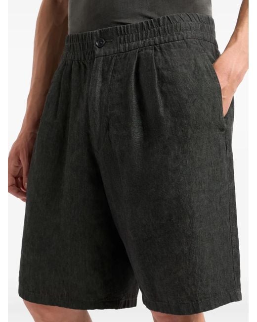 Bermudas de lino Giorgio Armani de hombre de color Gray